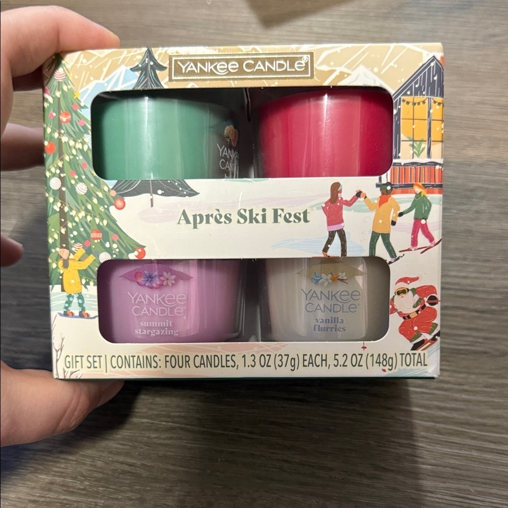 Yankee Candle Après Ski Fest 4-Piece Votive Gift Set Holiday Limited Edition NIB